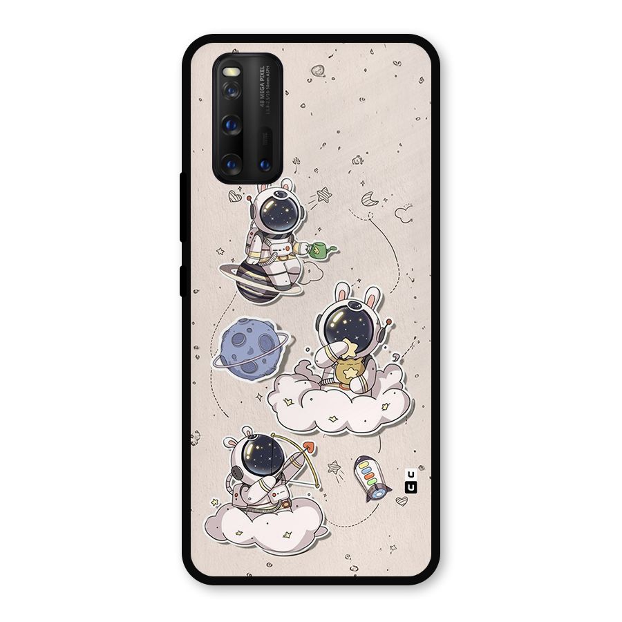 Lovely Astronaut Playing Metal Back Case for iQOO 3