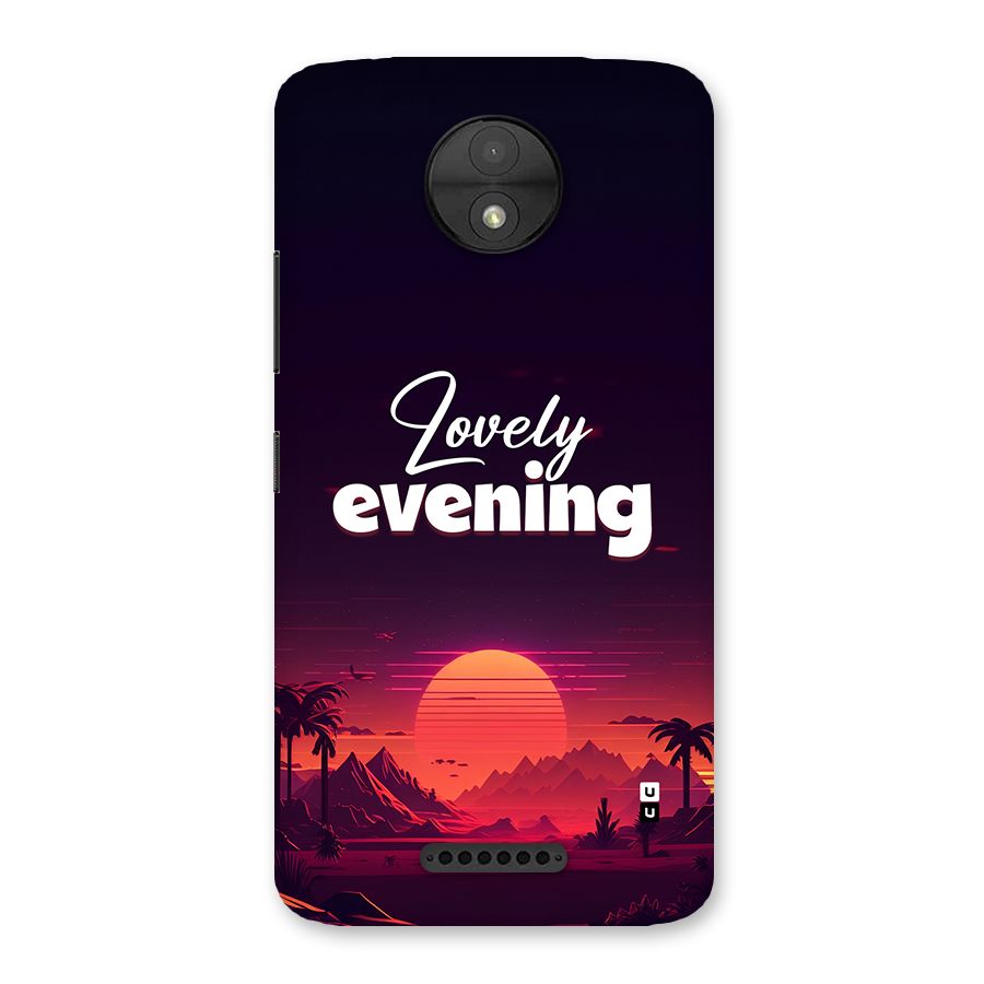 Lovely Evening Back Case for Moto C