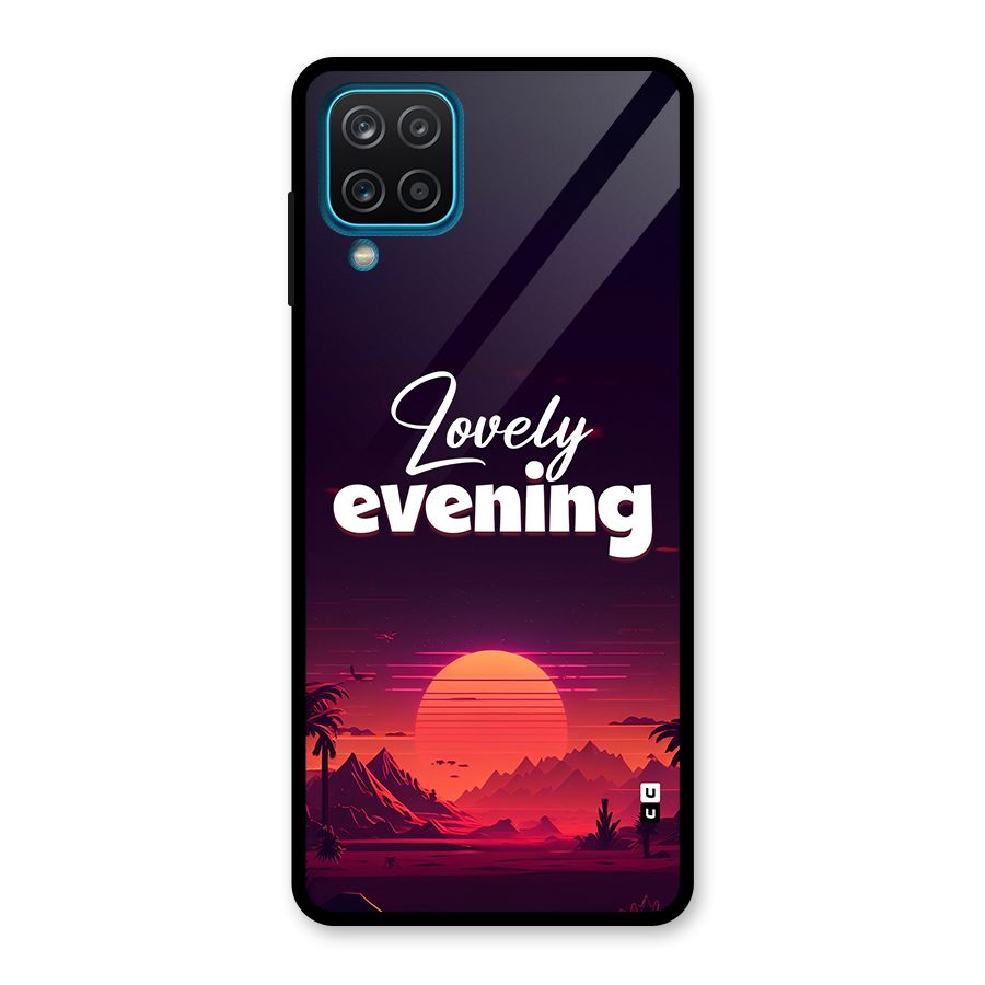 Lovely Evening Glass Back Case for Galaxy A12