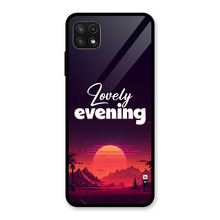 Lovely Evening Glass Back Case for Galaxy A22 5G