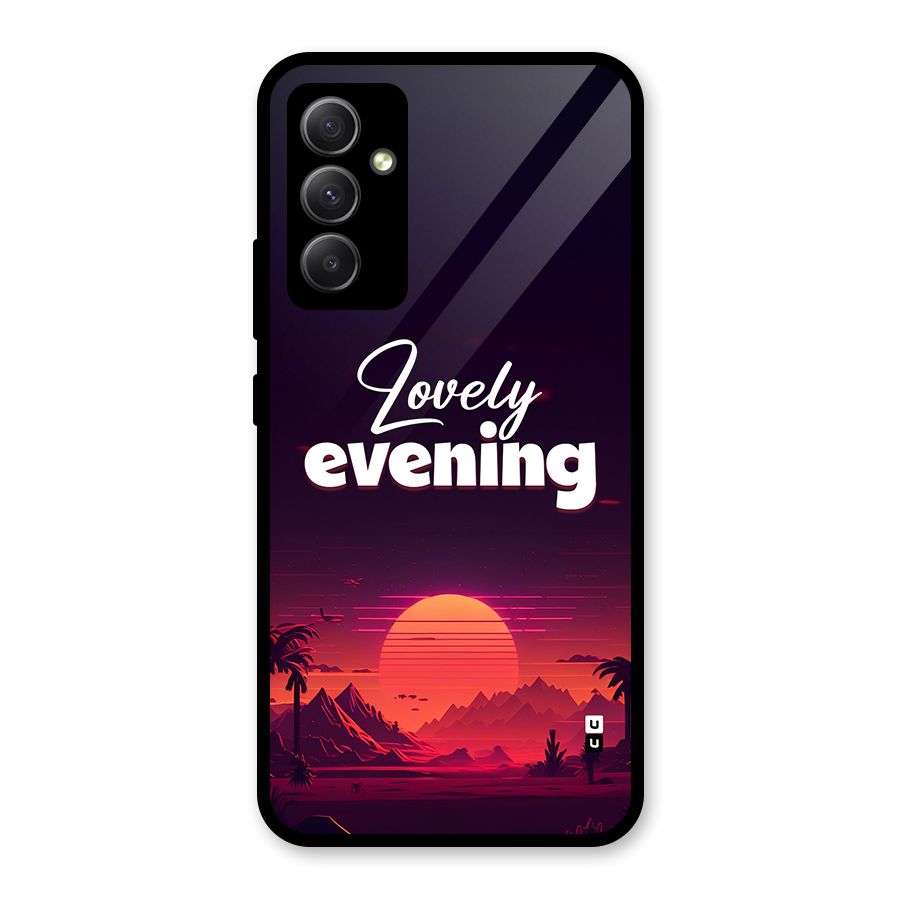 Lovely Evening Glass Back Case for Galaxy A34