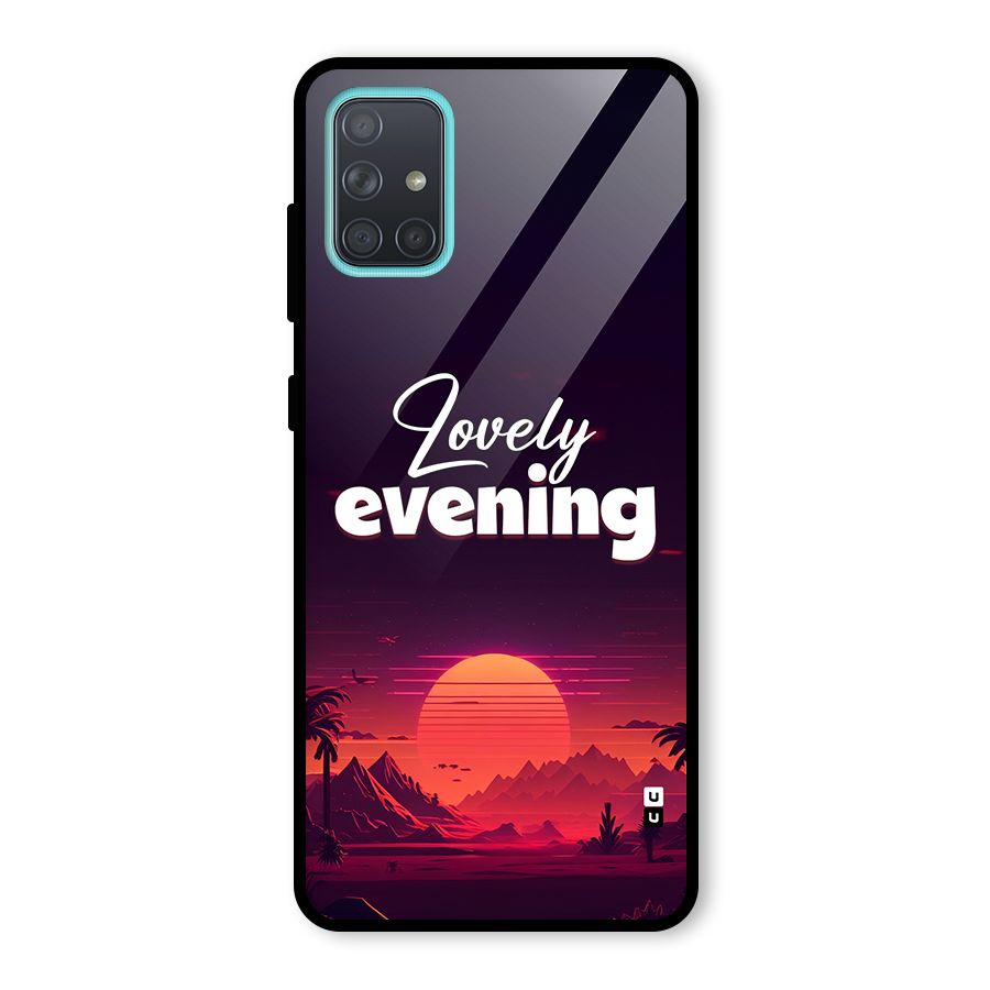Lovely Evening Glass Back Case for Galaxy A71