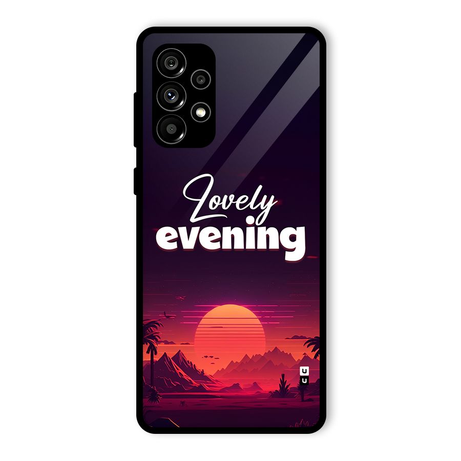 Lovely Evening Glass Back Case for Galaxy A73 5G