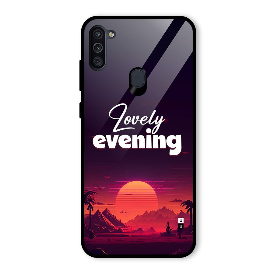 Lovely Evening Glass Back Case for Galaxy M11
