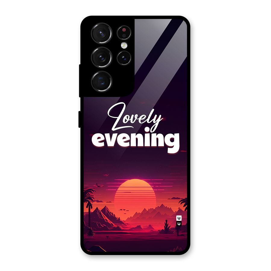 Lovely Evening Glass Back Case for Galaxy S21 Ultra 5G