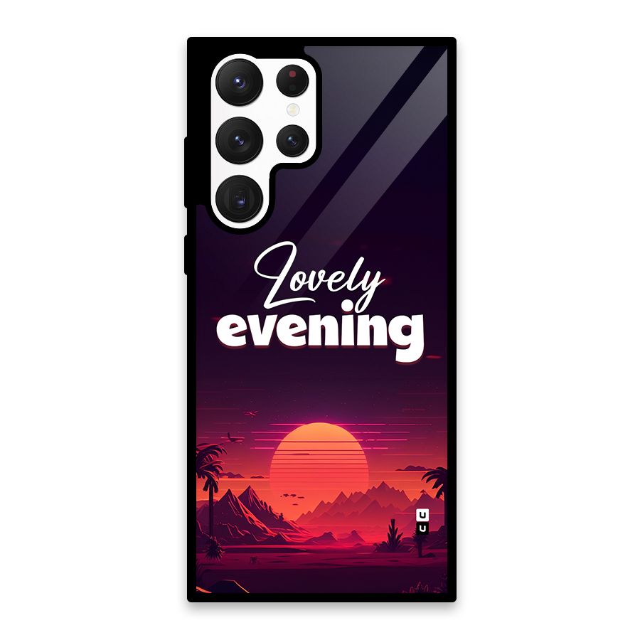 Lovely Evening Glass Back Case for Galaxy S22 Ultra 5G