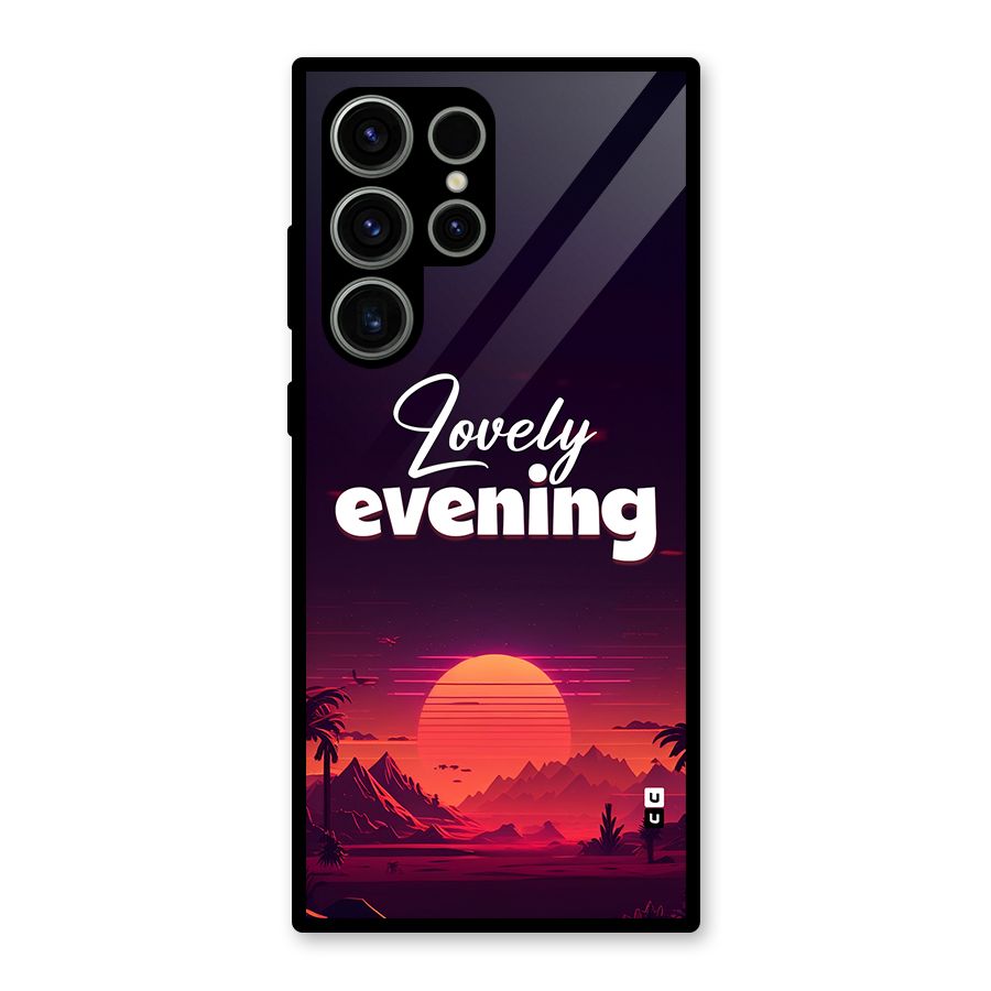 Lovely Evening Glass Back Case for Galaxy S23 Ultra