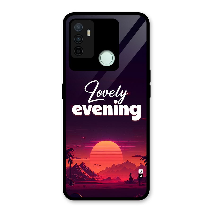 Lovely Evening Glass Back Case for Oppo A53