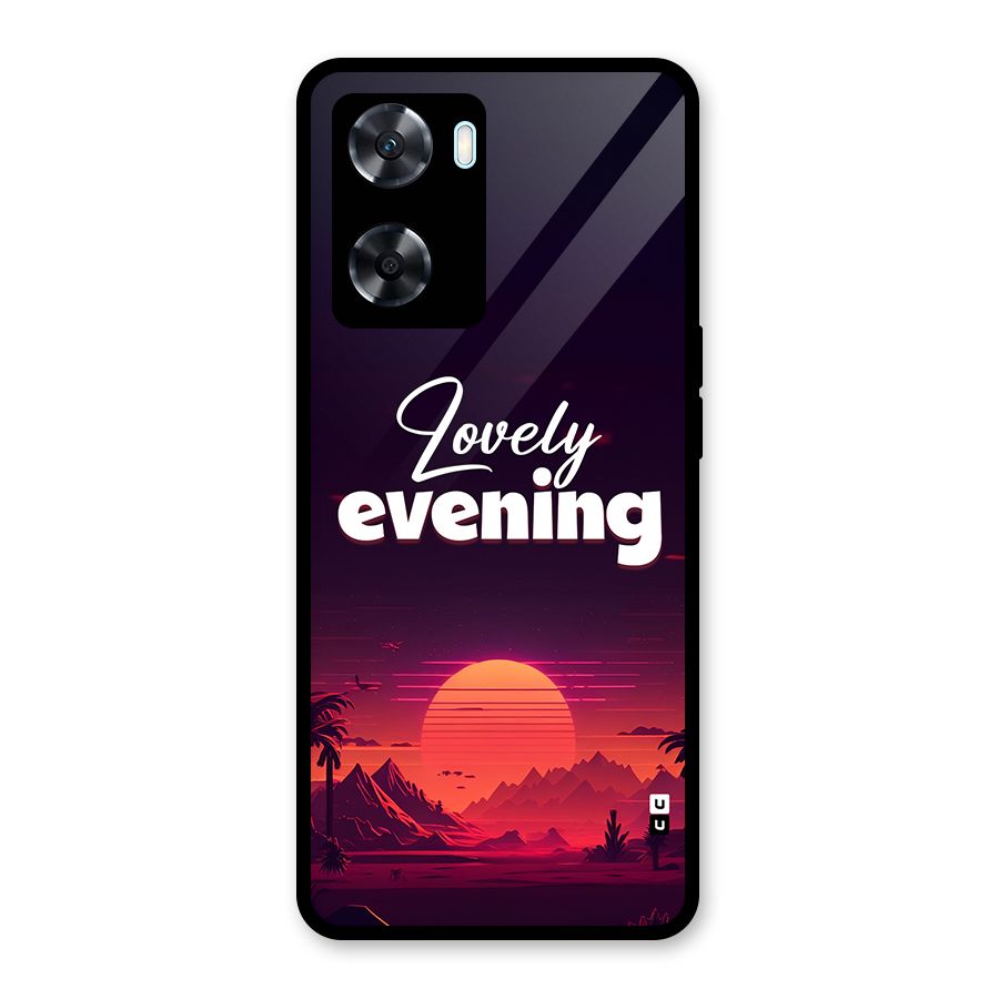 Lovely Evening Glass Back Case for Oppo A77