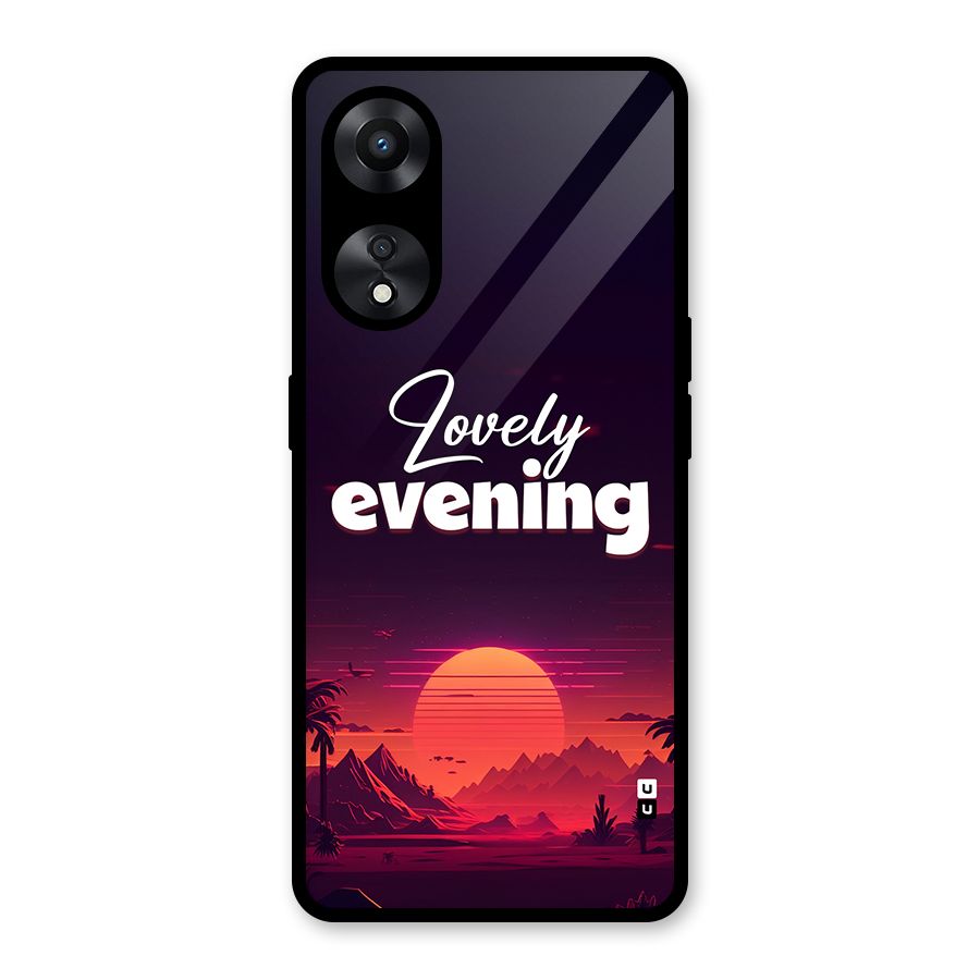 Lovely Evening Glass Back Case for Oppo A78