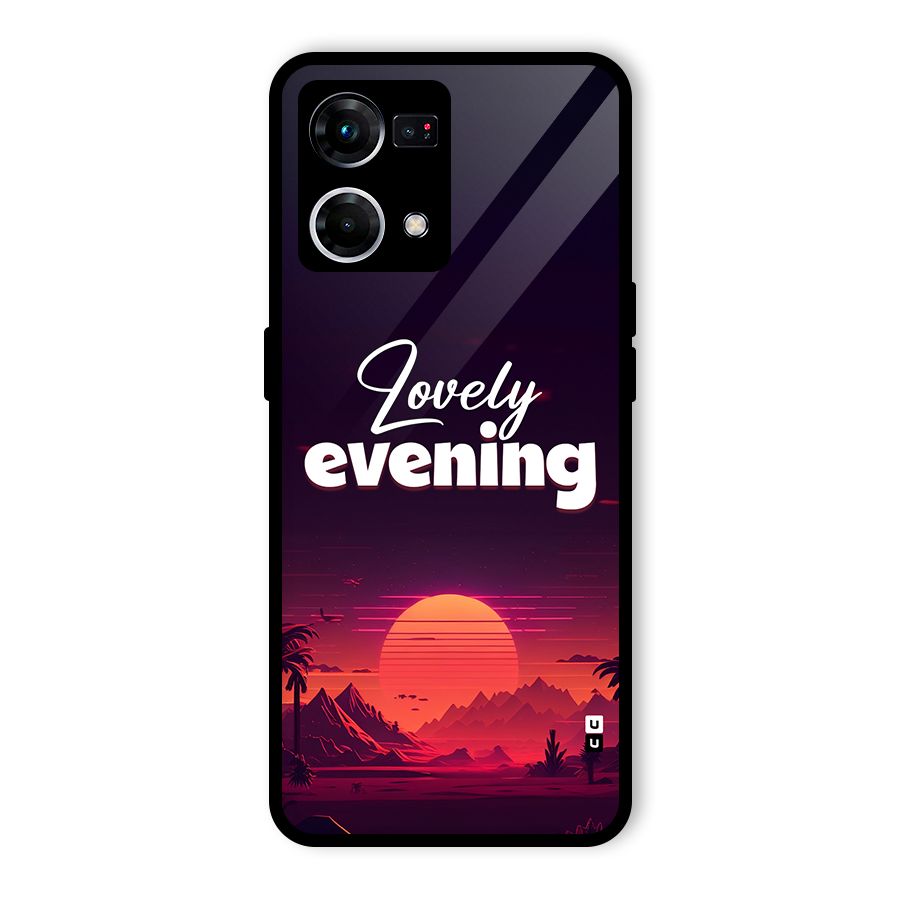 Lovely Evening Glass Back Case for Oppo F21 Pro 5G