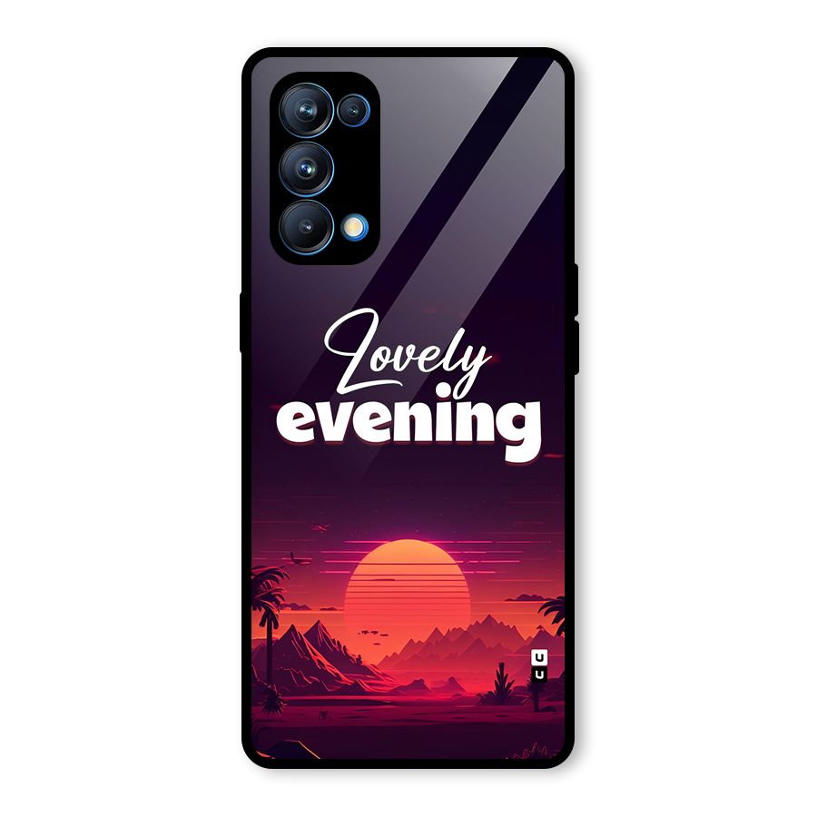 Lovely Evening Glass Back Case for Oppo Reno5 Pro 5G