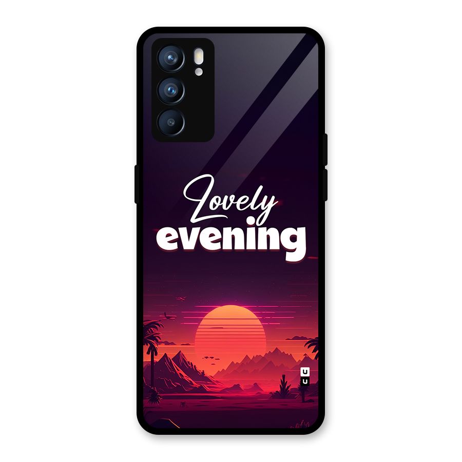 Lovely Evening Glass Back Case for Oppo Reno6 5G