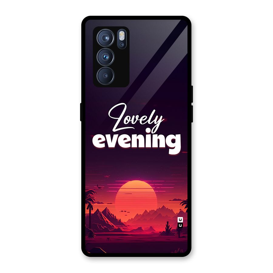 Lovely Evening Glass Back Case for Oppo Reno6 Pro 5G