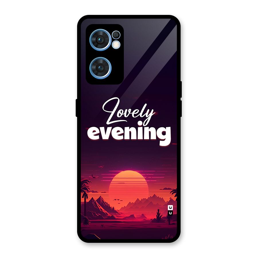 Lovely Evening Glass Back Case for Oppo Reno7 5G