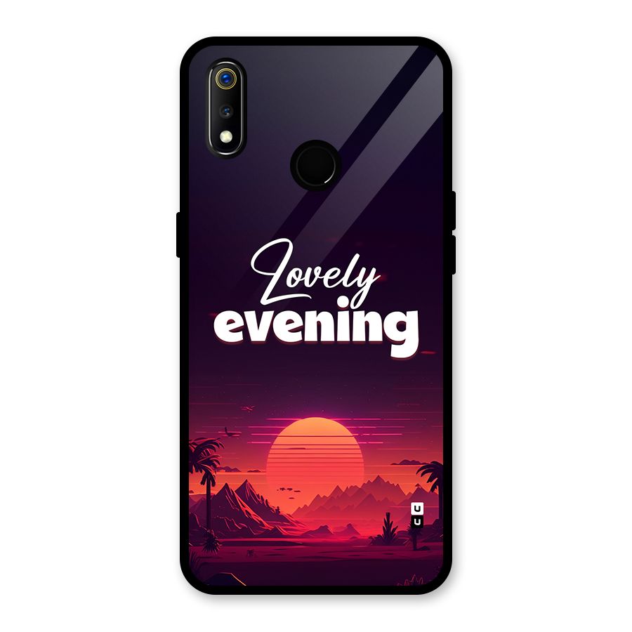 Lovely Evening Glass Back Case for Realme 3