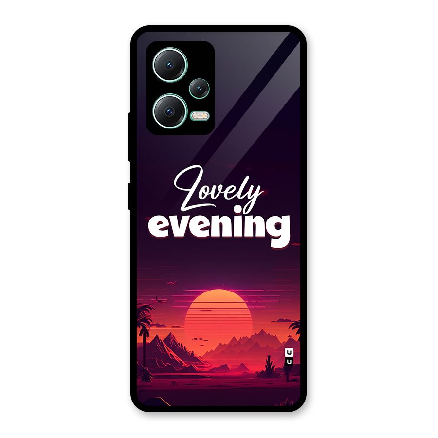 Lovely Evening Glass Back Case for Redmi Note 12 5G