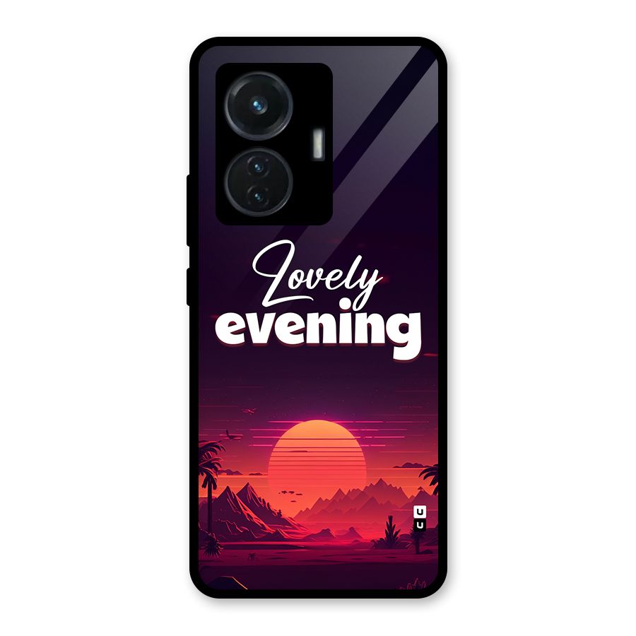 Lovely Evening Glass Back Case for Vivo T1 44W