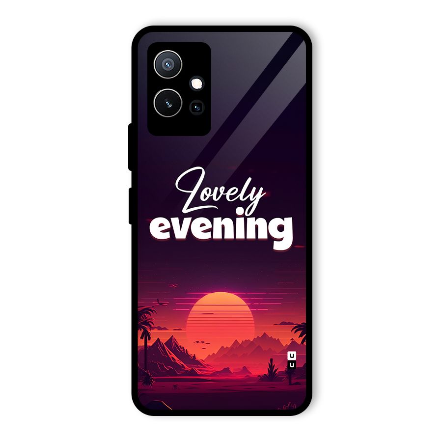 Lovely Evening Glass Back Case for Vivo T1 5G
