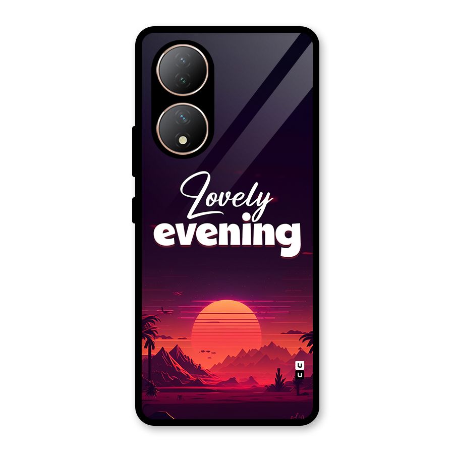 Lovely Evening Glass Back Case for Vivo T2
