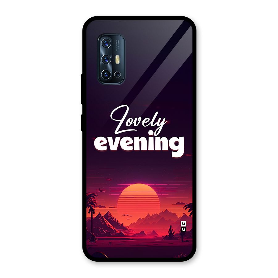 Lovely Evening Glass Back Case for Vivo V17