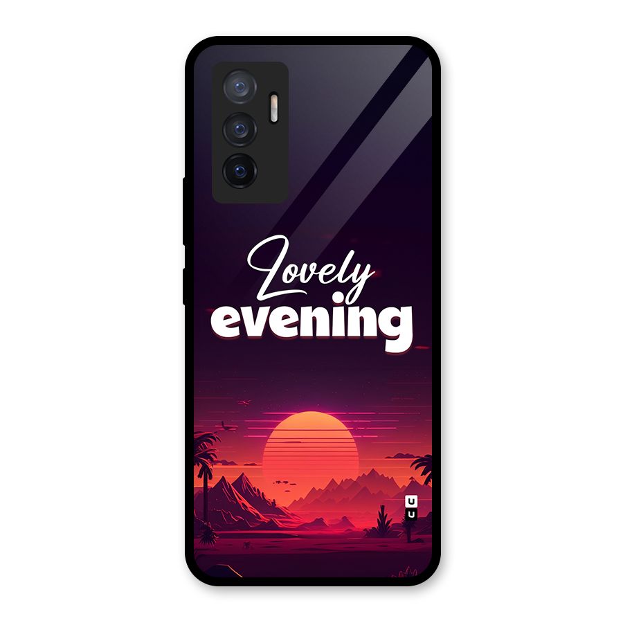 Lovely Evening Glass Back Case for Vivo V23e