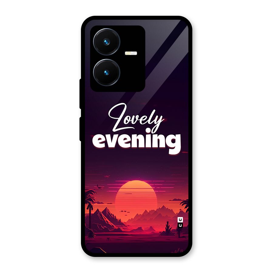 Lovely Evening Glass Back Case for Vivo Y22s