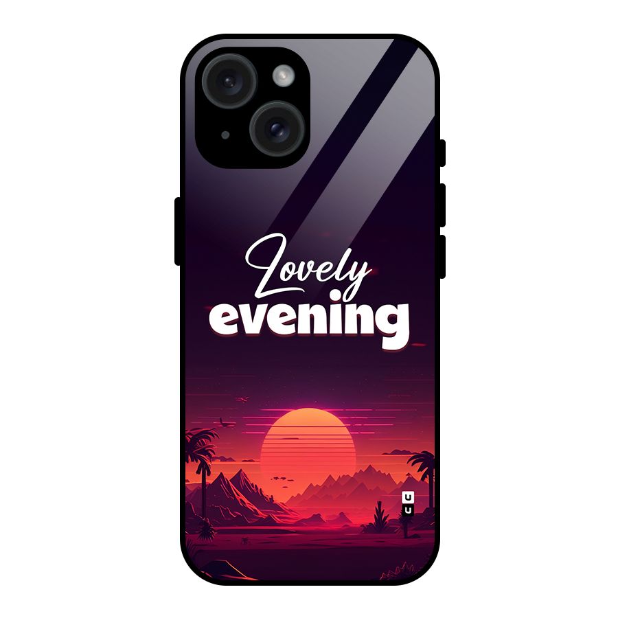 Lovely Evening Glass Back Case for iPhone 15