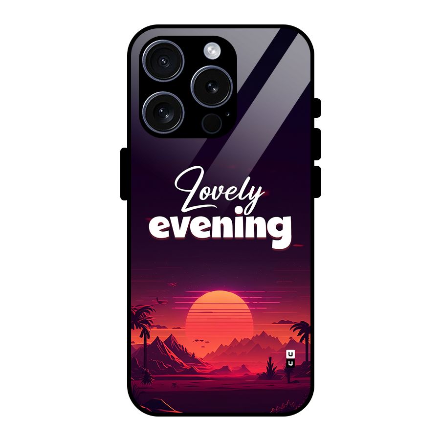Lovely Evening Glass Back Case for iPhone 15 Pro