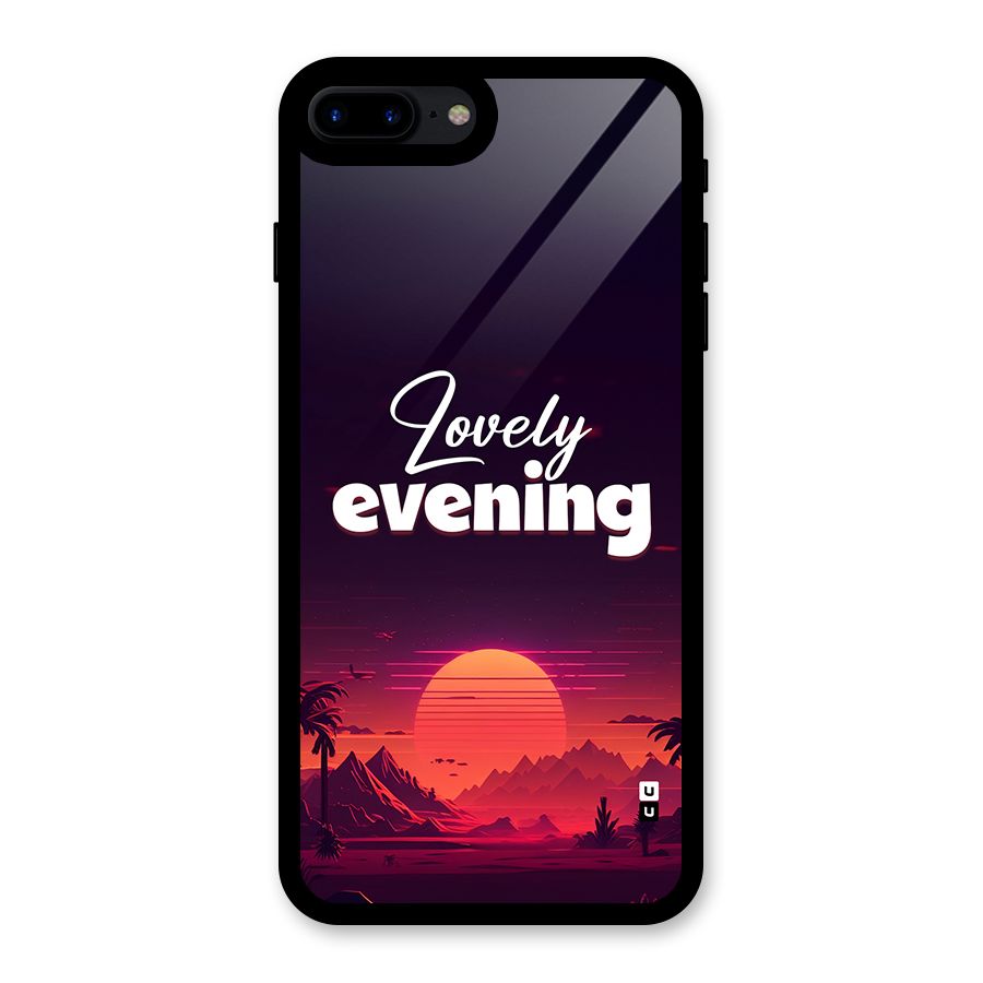 Lovely Evening Glass Back Case for iPhone 8 Plus