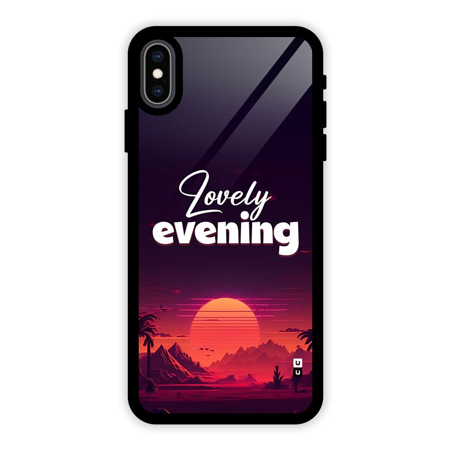 Lovely Evening Glass Back Case for iPhone XS Max