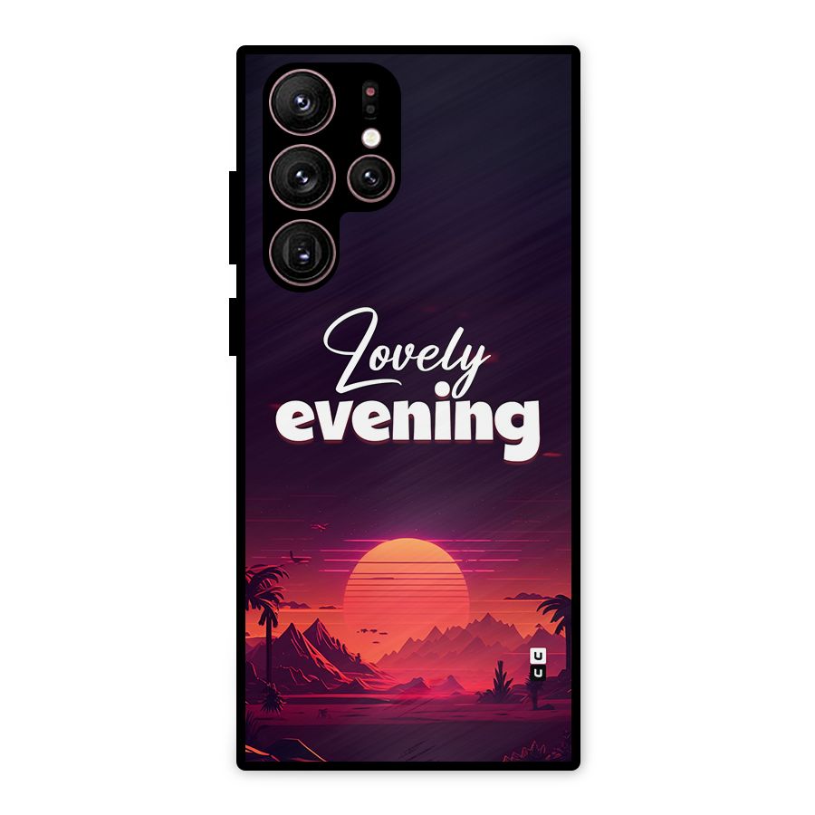 Lovely Evening Metal Back Case for Galaxy S22 Ultra 5G