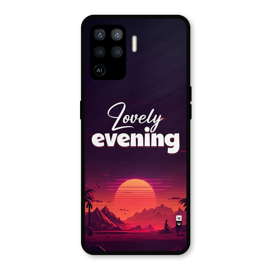 Lovely Evening Metal Back Case for Oppo F19 Pro