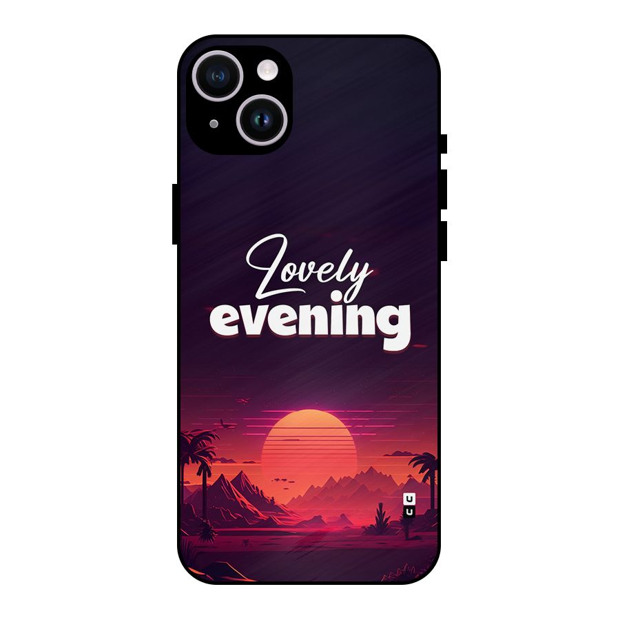 Lovely Evening Metal Back Case for iPhone 14 Plus