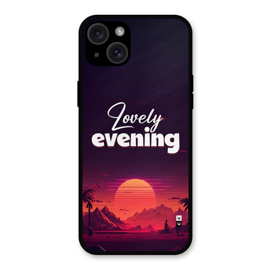 Lovely Evening Metal Back Case for iPhone 15 Plus