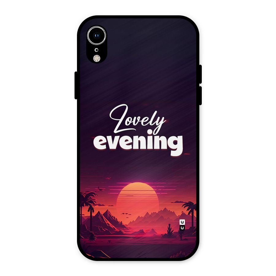 Lovely Evening Metal Back Case for iPhone XR