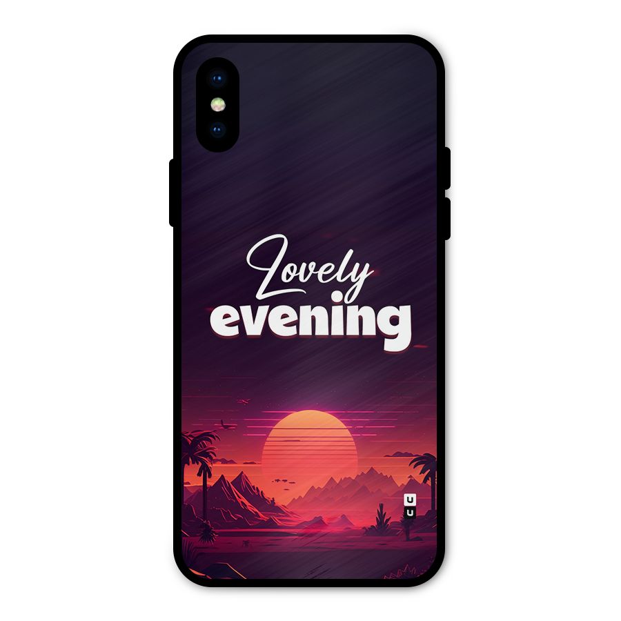 Lovely Evening Metal Back Case for iPhone XS