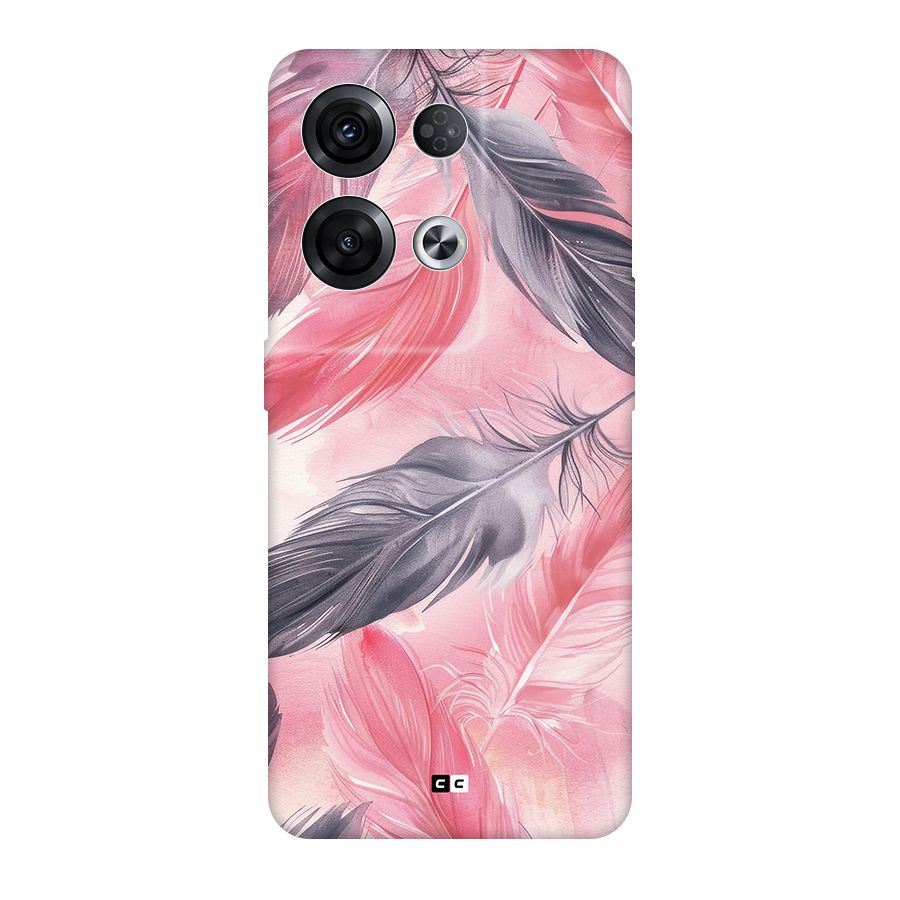 Lovely Feather Back Case for Oppo Reno8 Pro 5G