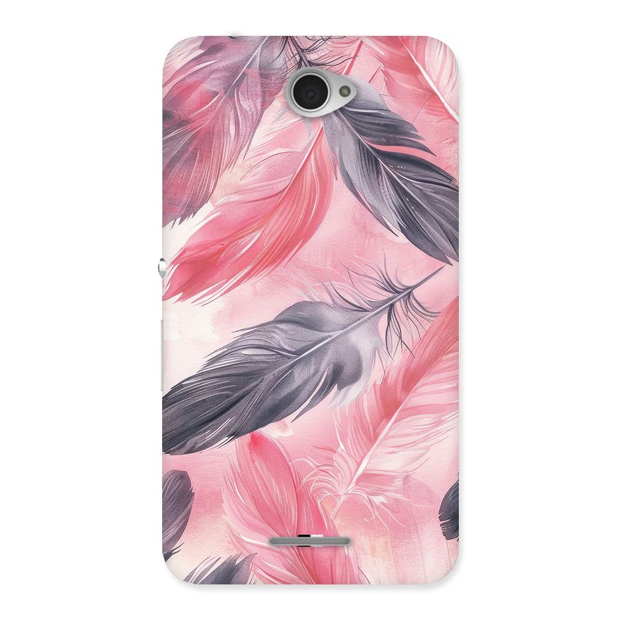 Lovely Feather Back Case for Xperia E4