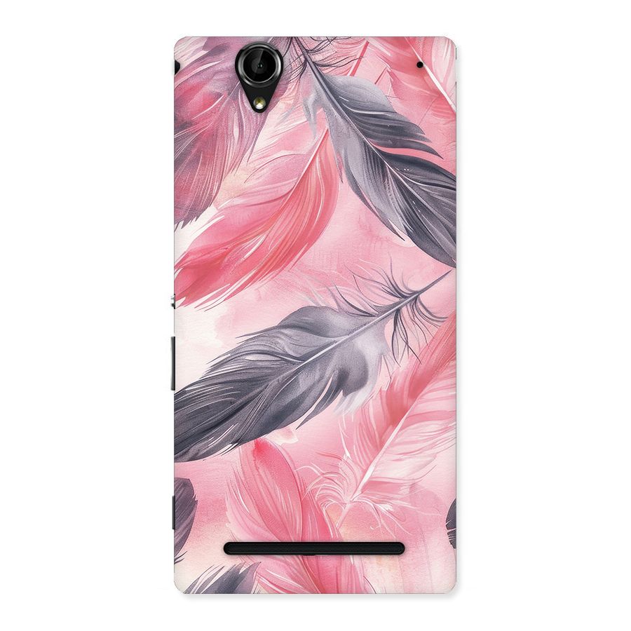 Lovely Feather Back Case for Xperia T2