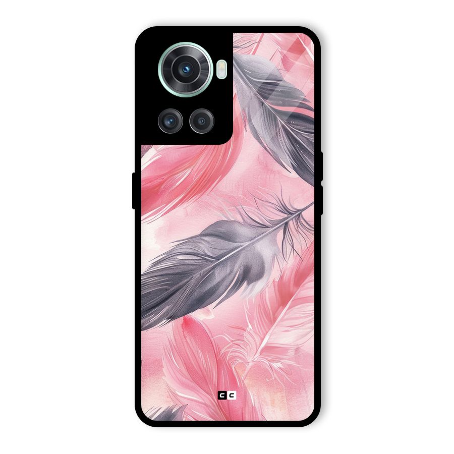 Lovely Feather Glass Back Case for OnePlus 10R
