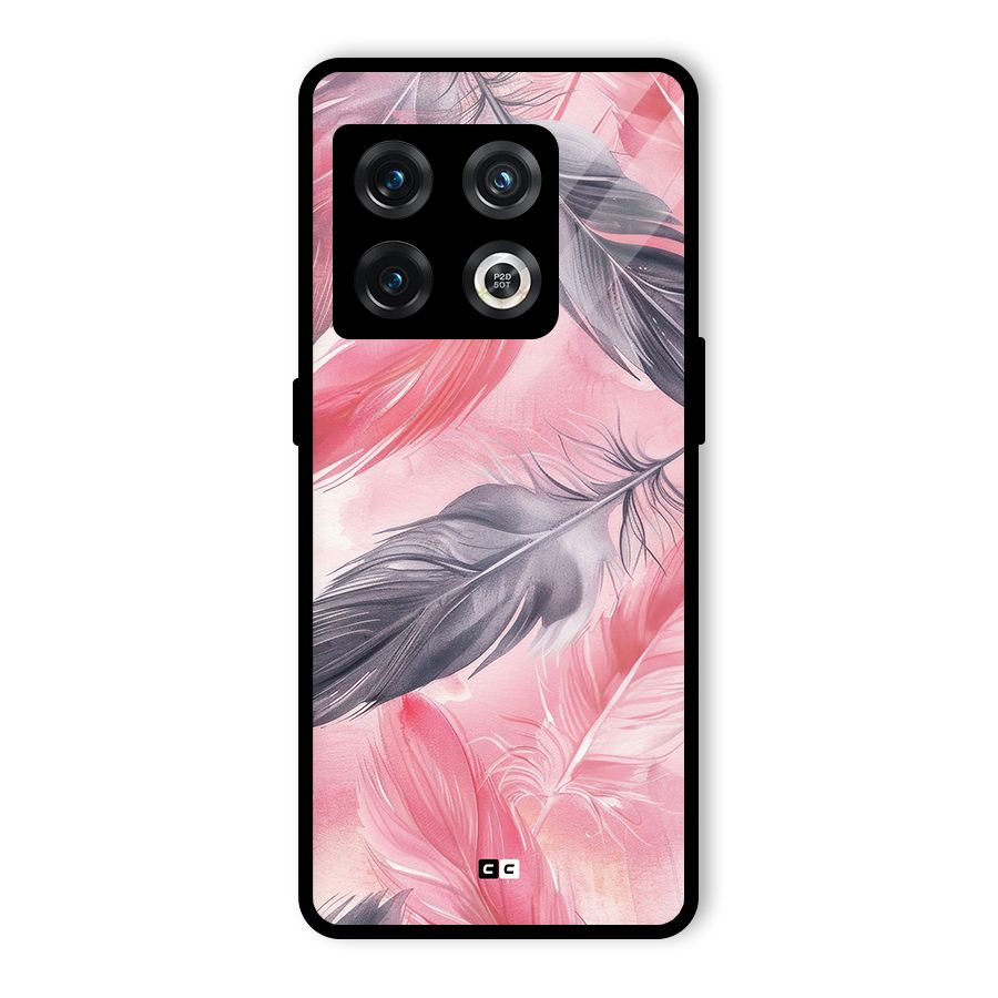 Lovely Feather Glass Back Case for OnePlus 10 Pro 5G