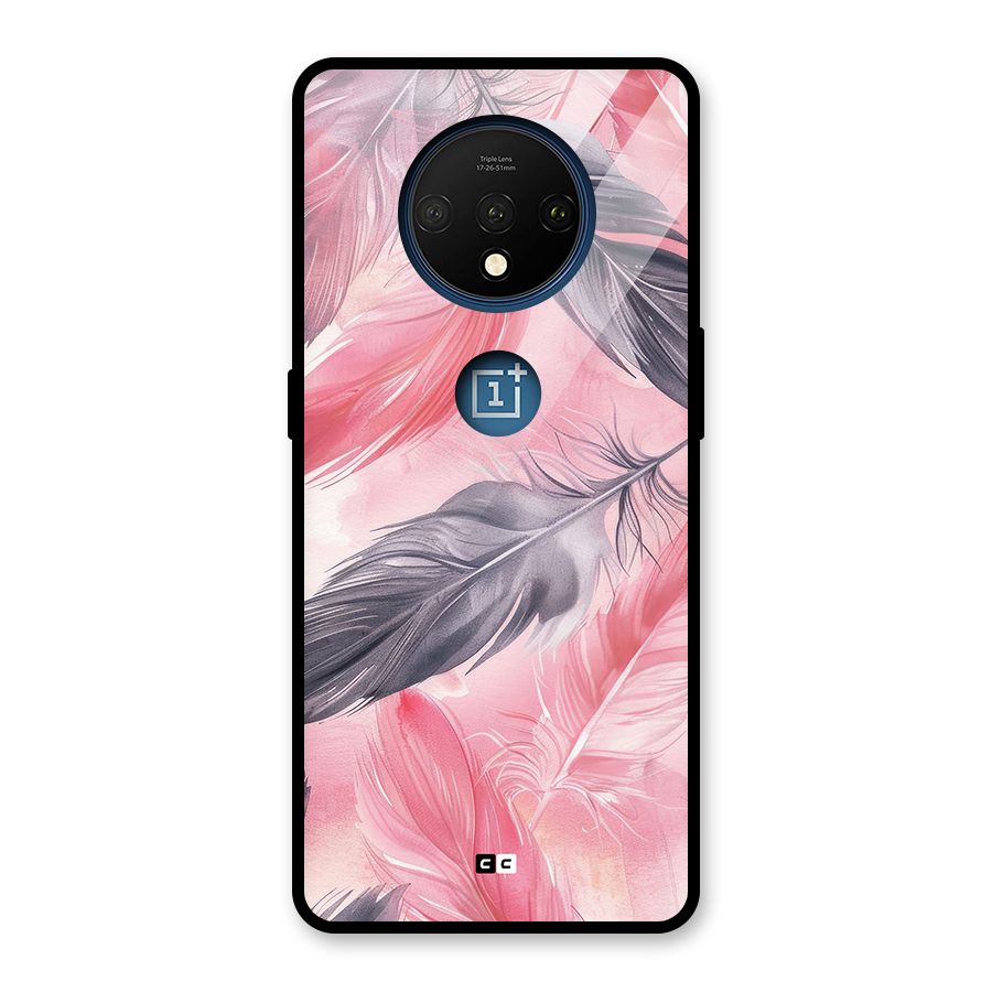 Lovely Feather Glass Back Case for OnePlus 7T