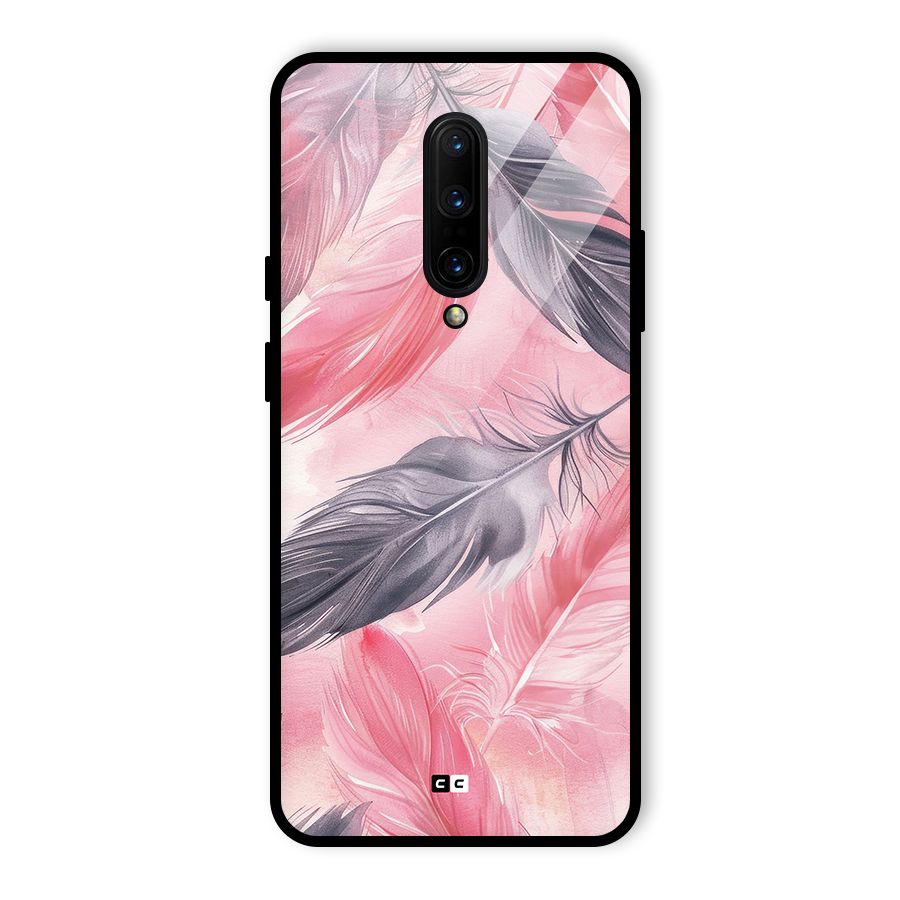 Lovely Feather Glass Back Case for OnePlus 7 Pro