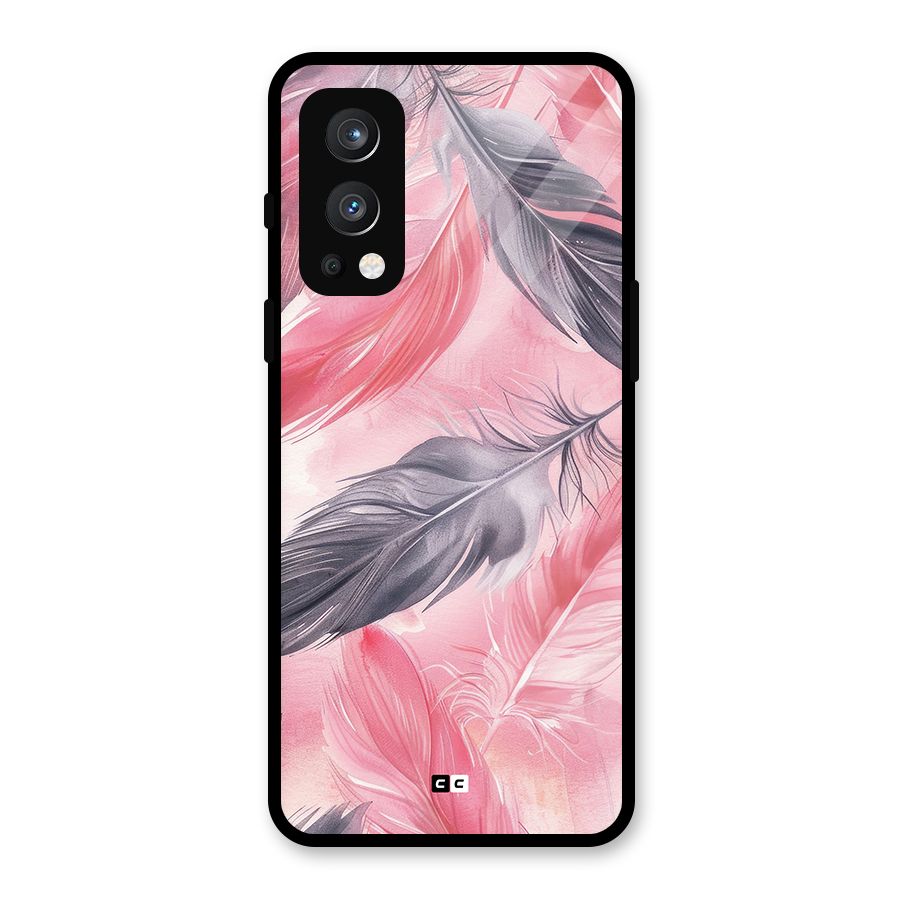 Lovely Feather Glass Back Case for OnePlus Nord 2 5G
