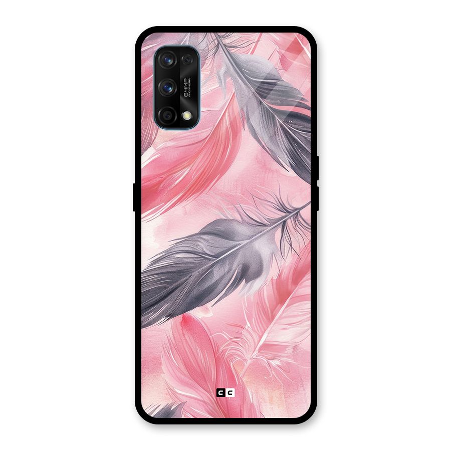 Lovely Feather Glass Back Case for Realme 7 Pro