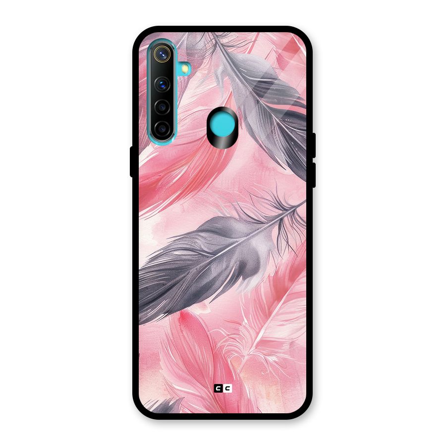 Lovely Feather Glass Back Case for Realme Narzo 10