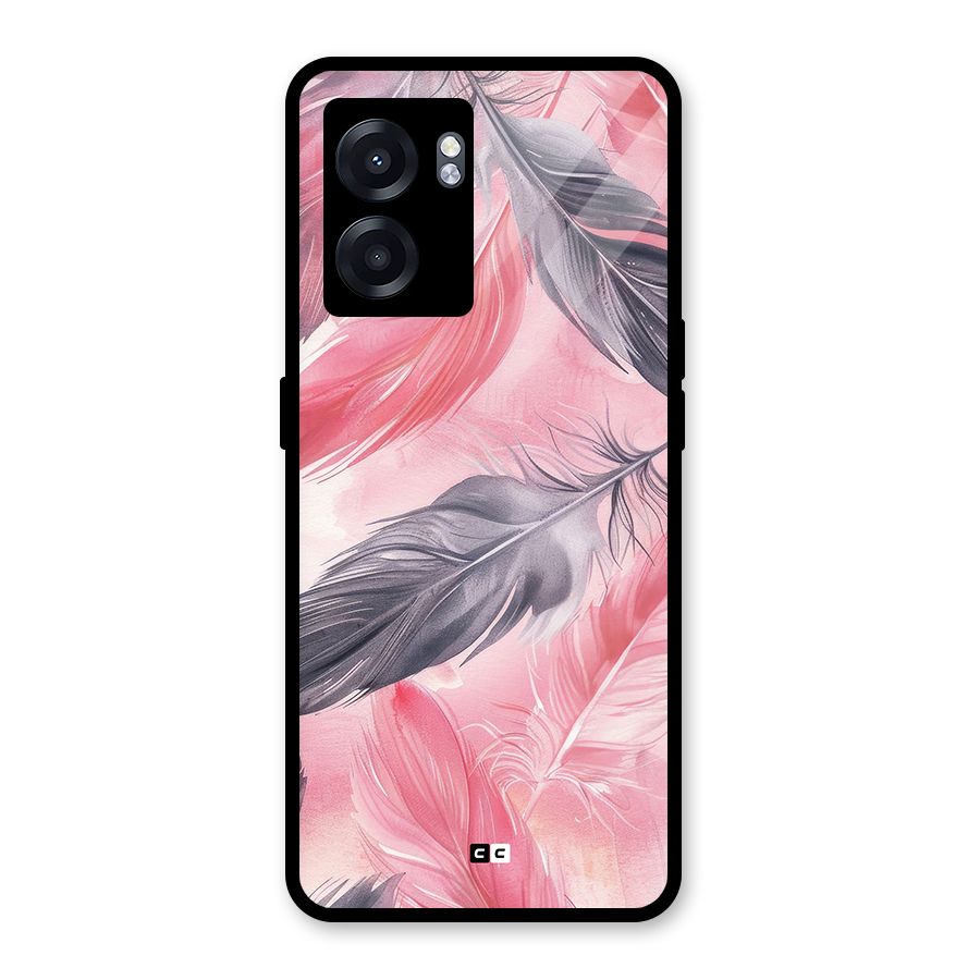 Lovely Feather Glass Back Case for Realme Narzo 50 5G