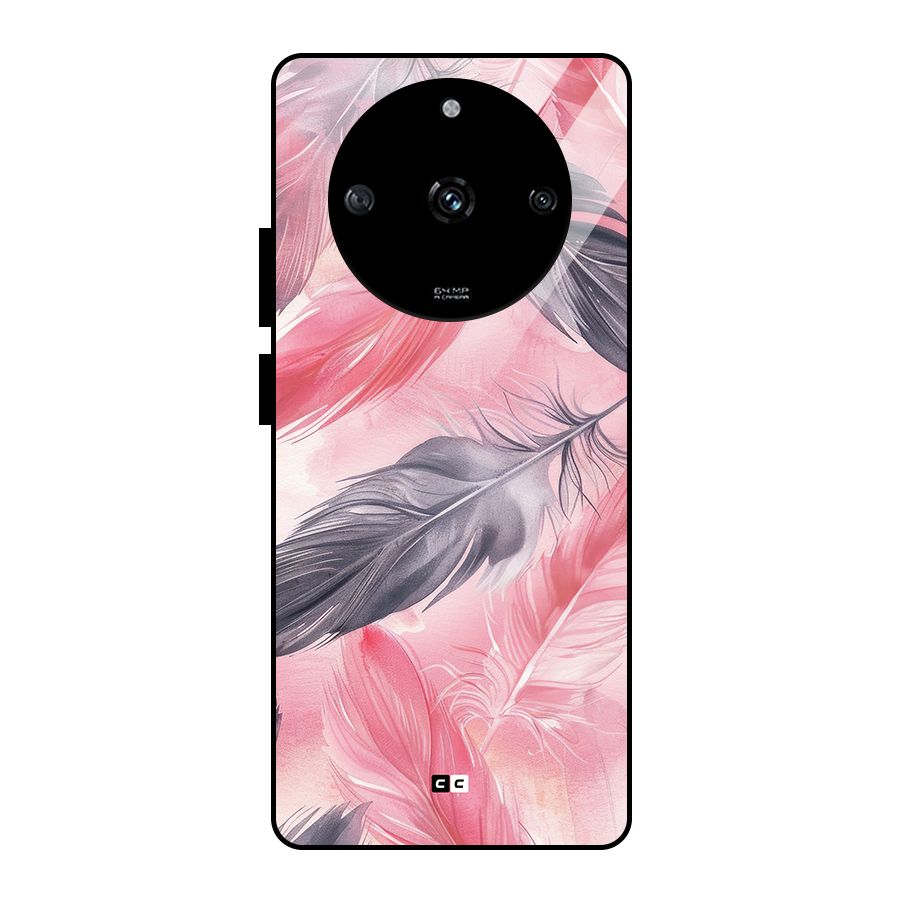 Lovely Feather Glass Back Case for Realme Narzo 60 5G