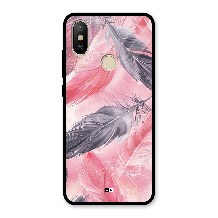 Lovely Feather Glass Back Case for Redmi A2